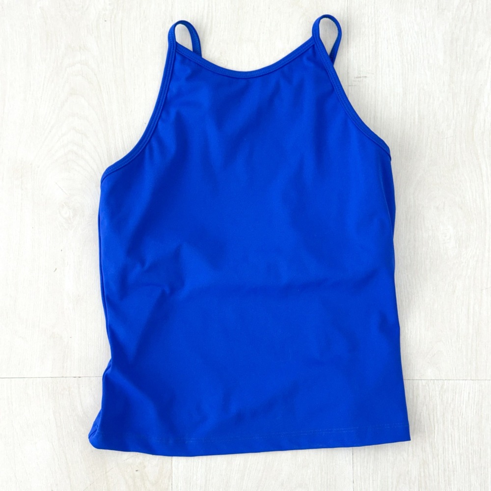 Five‎ Dancewear Royal Blue High Neck Open Back Dance Tank Top Size Medium